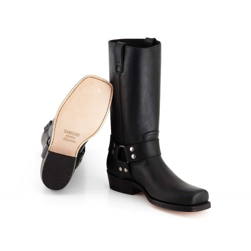 Sancho Abarca 541 Botas de motorista Pull Negro