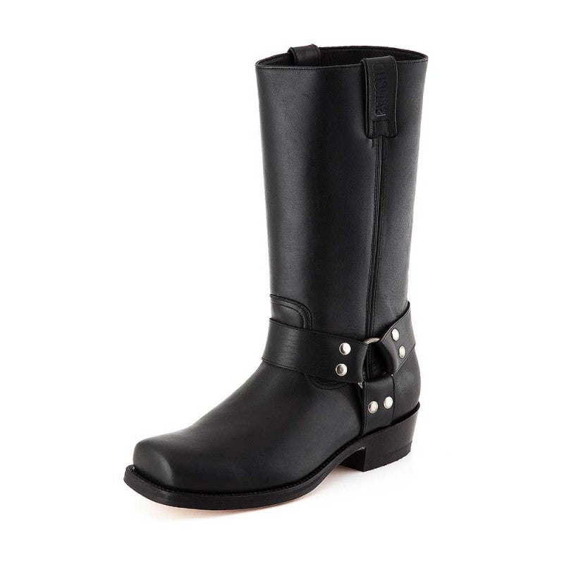 Sancho Abarca 541 Botas de motorista Pull Negro